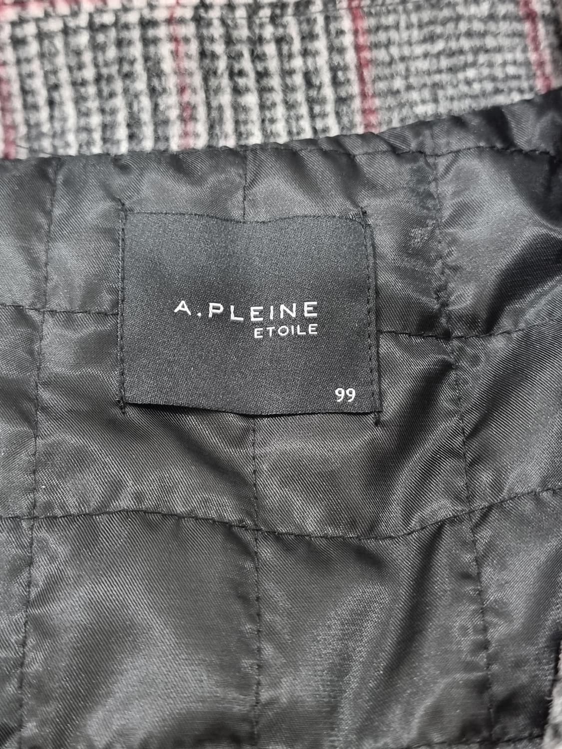 새상품] A.PLEINE 체크 모혼방 자켓 (C946 상품이미지3