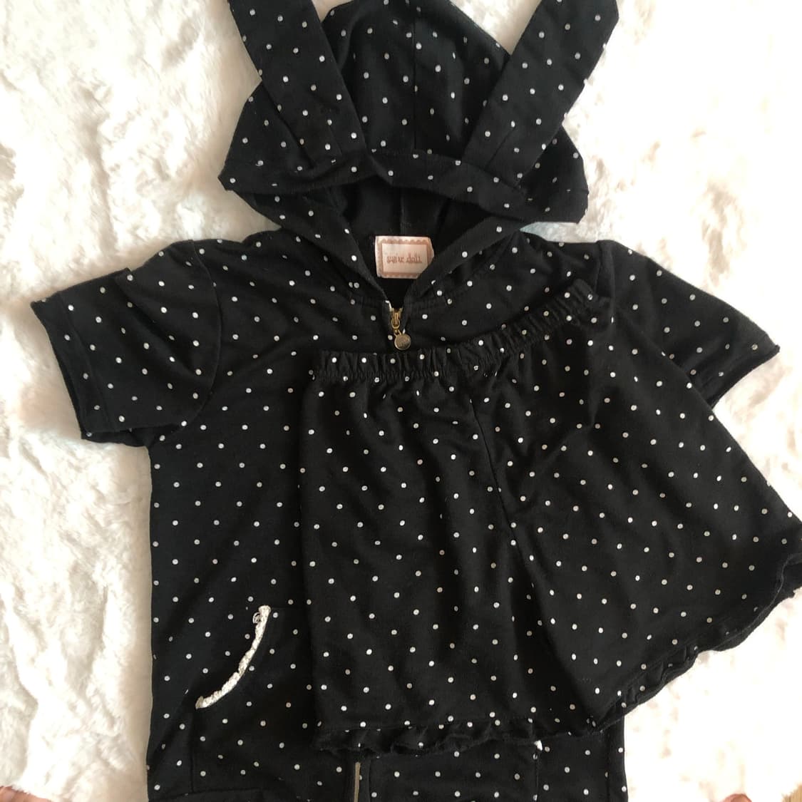 슈가돌 우사미미 도트 레이스 파자마셋업 히메갸루라떼갸루 공겜여주 상품이미지1