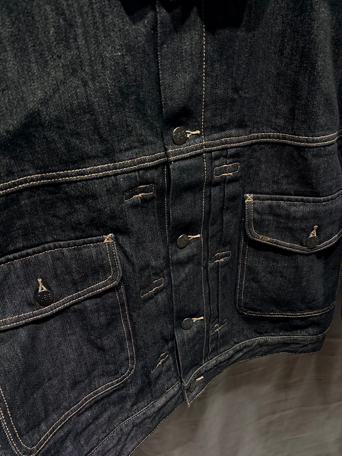L Lee 리 투포켓 절개 흑청 데님자켓 상품이미지5