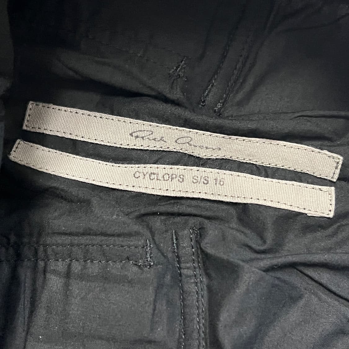 릭오웬스 16SS "CYCLOPS" Anthem 카고 쇼츠 반바지 블랙 상품이미지9