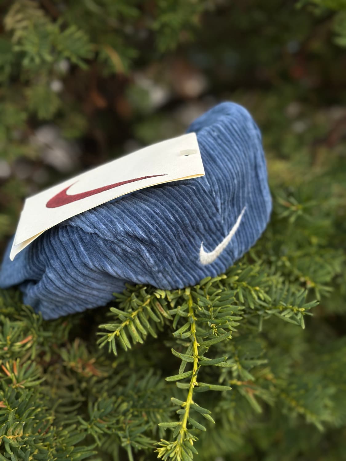 (새상품) 90s NIKE 나이키 블루 골지 헌팅캡 베레모 모자 상품이미지1