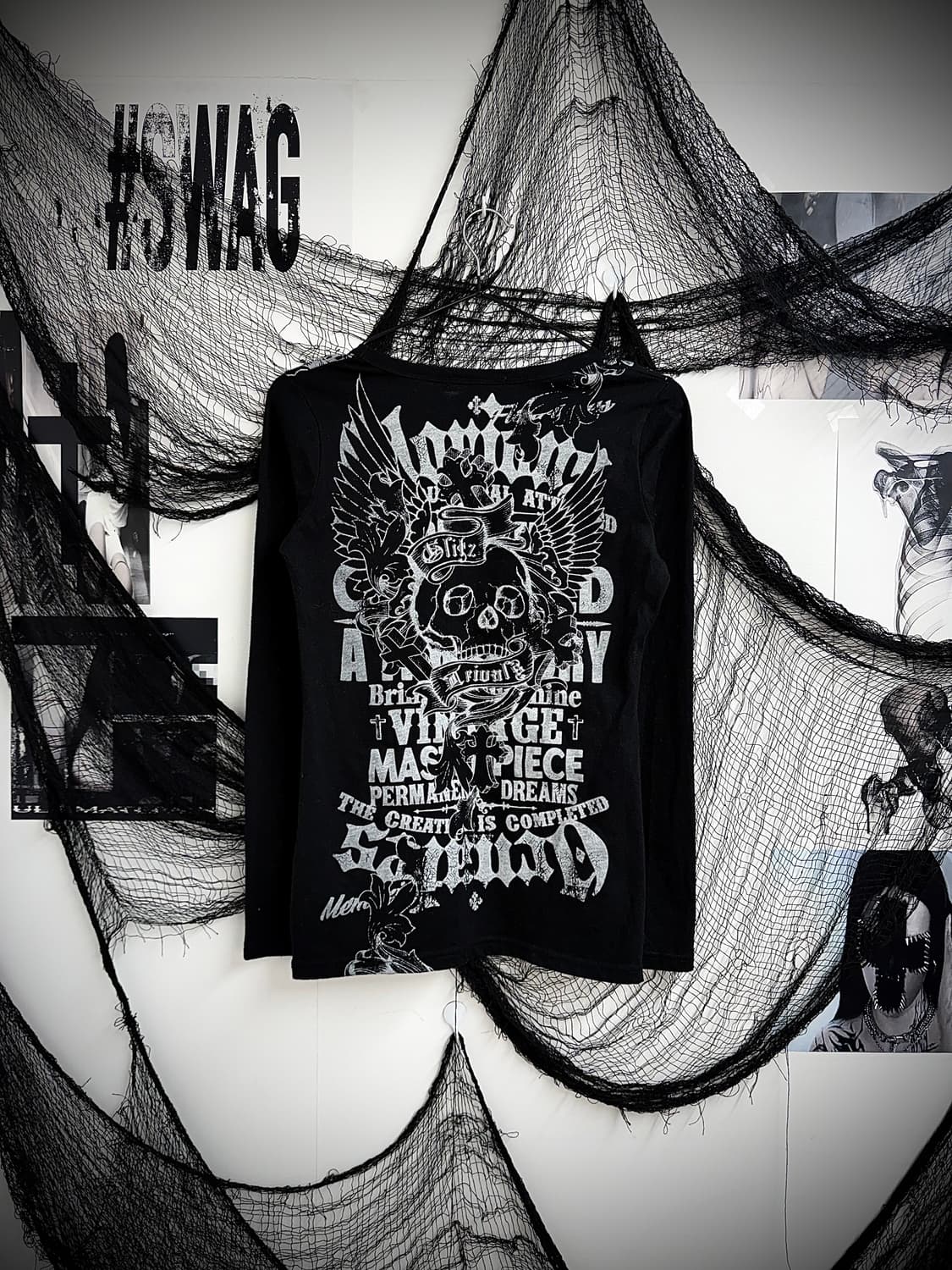 00s punk beads printing longsleeve 상품이미지3