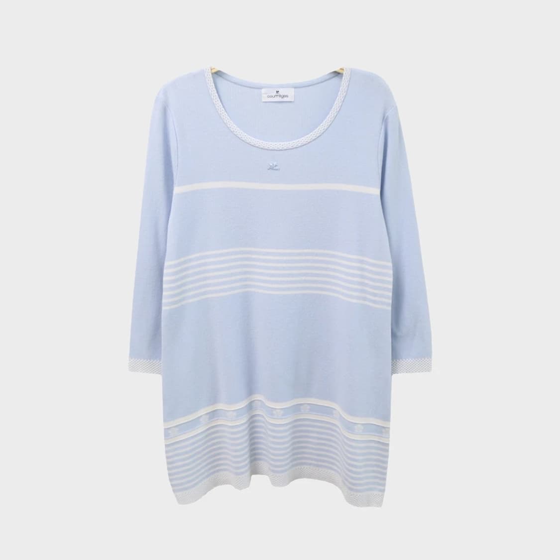 꾸레쥬 스트라이프 롱 니트 66194 상품이미지1