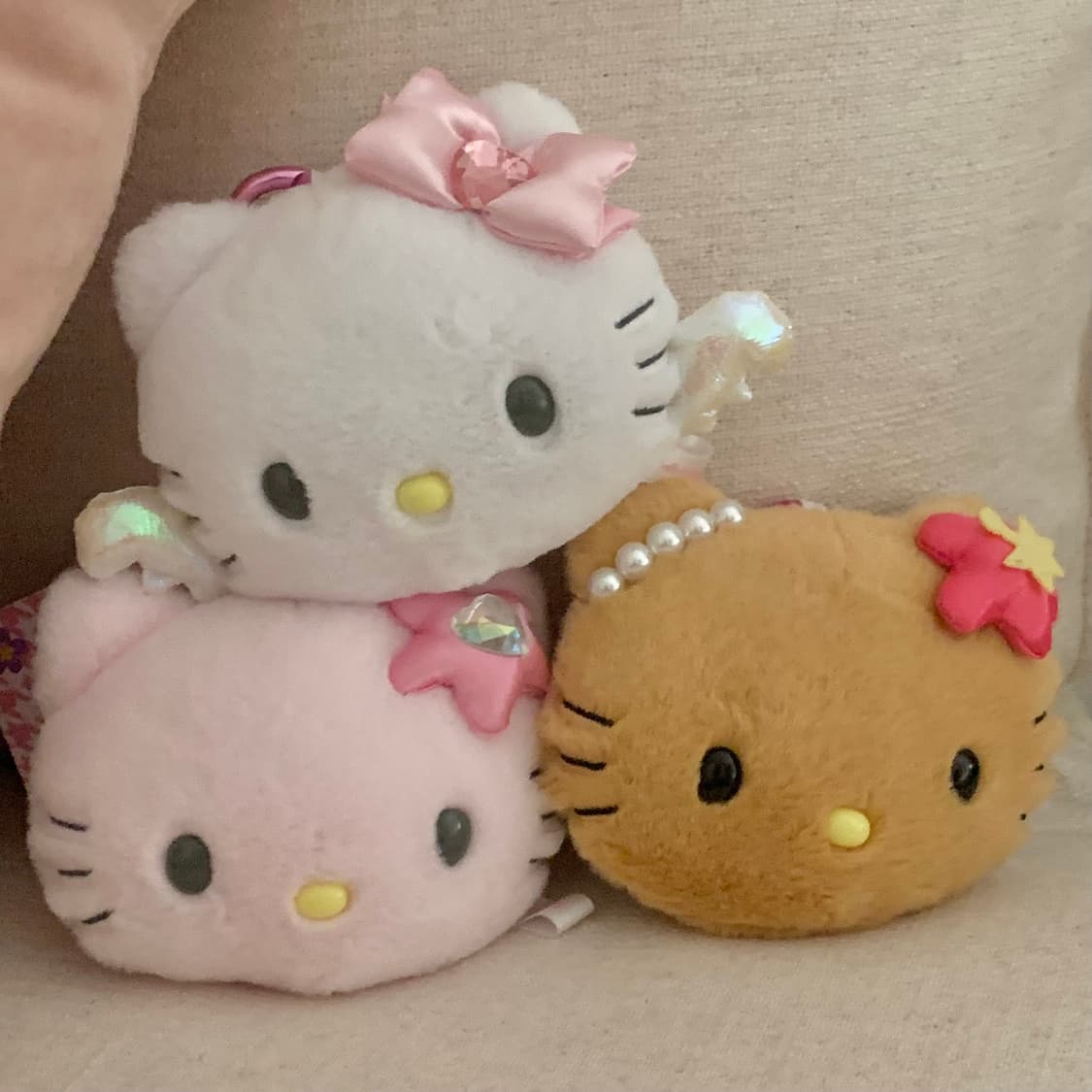 산리오 일본 정품 새상품 핑크 카오하나 헬로 키티 키링 마스코트 거울 상품이미지10