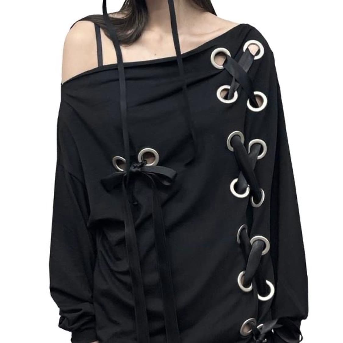 Kimyo corset ribbon loose top 상품이미지1