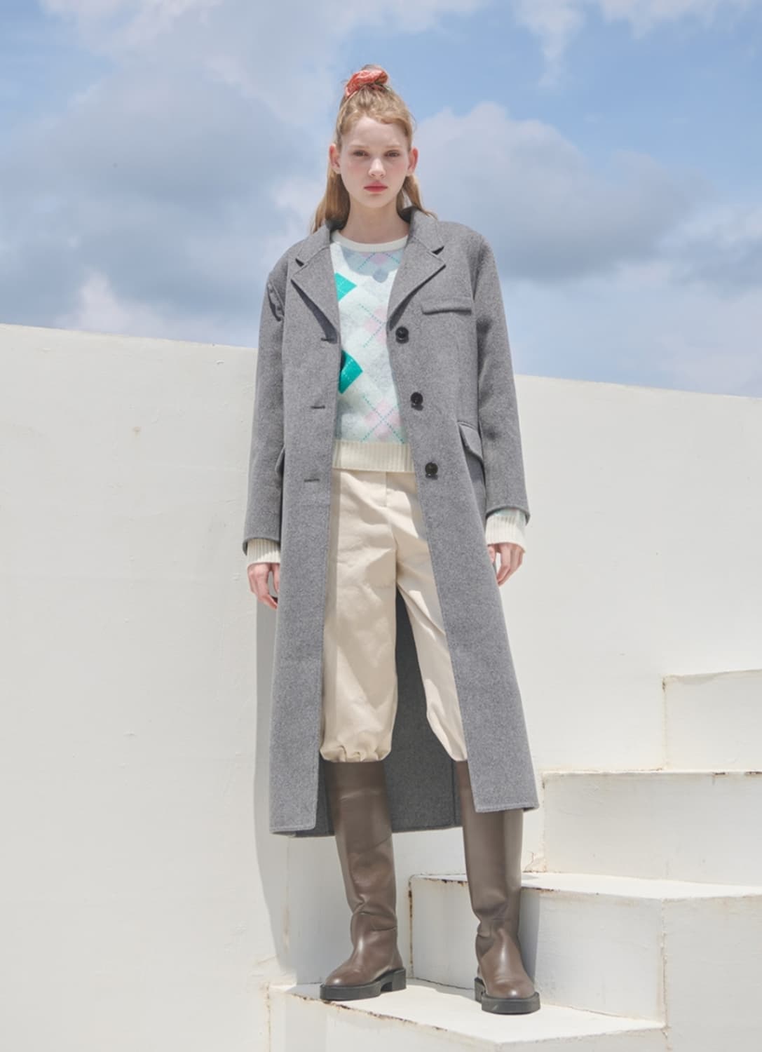 메르시앤에스 핸드메이드 스리버튼 맥시 코트 상품이미지1