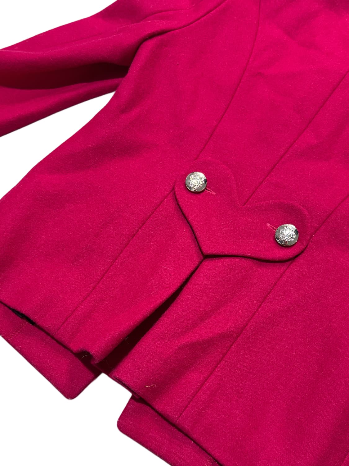 갸루 큐빅 하트포켓 디테일 나폴레옹 자켓  상품이미지3