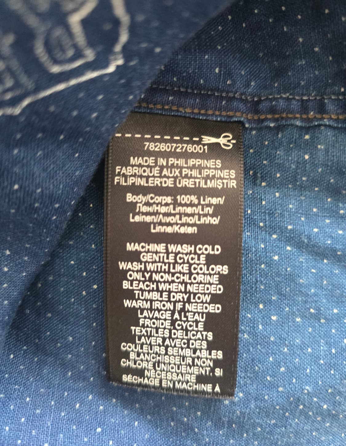 RRL, 인디고 핀도트 린넨 셔츠 - Slim Fit M(100사이즈) 상품이미지6