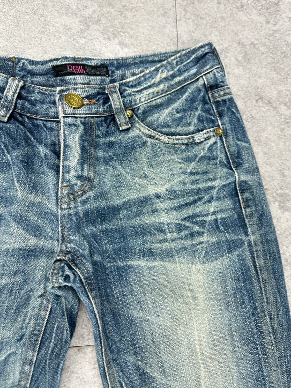 DESII GIRL high waisted flare denim jean 상품이미지3