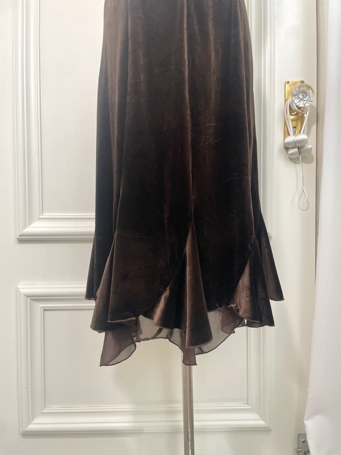 brown velvet ruffle fairy skirt 상품이미지6