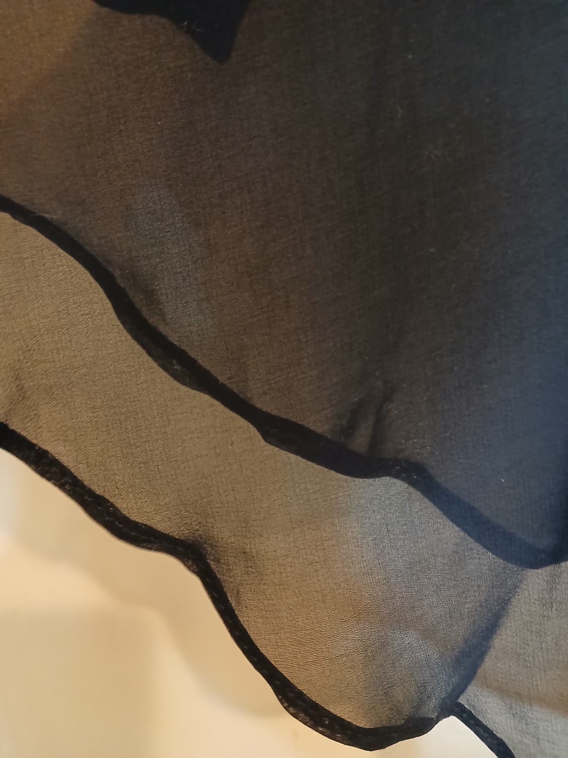 여신 쉬폰 레이어드 드레스 네이비 소매 비대칭 원피스 가벼운 섹시 홀복 상품이미지3