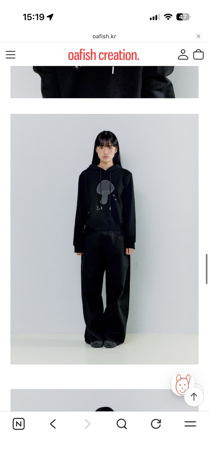 [무배] *새상품* 오피쉬 후드티_ MUSHROOM PATCH 블랙 상품이미지2