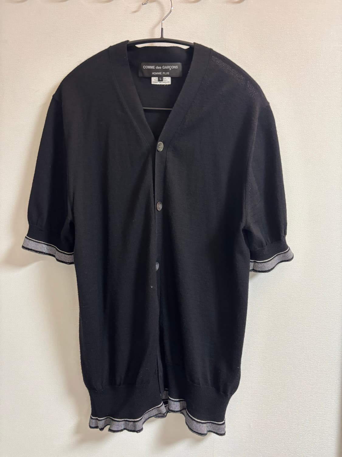 Brioche rib half sleeve cardigan 상품이미지3