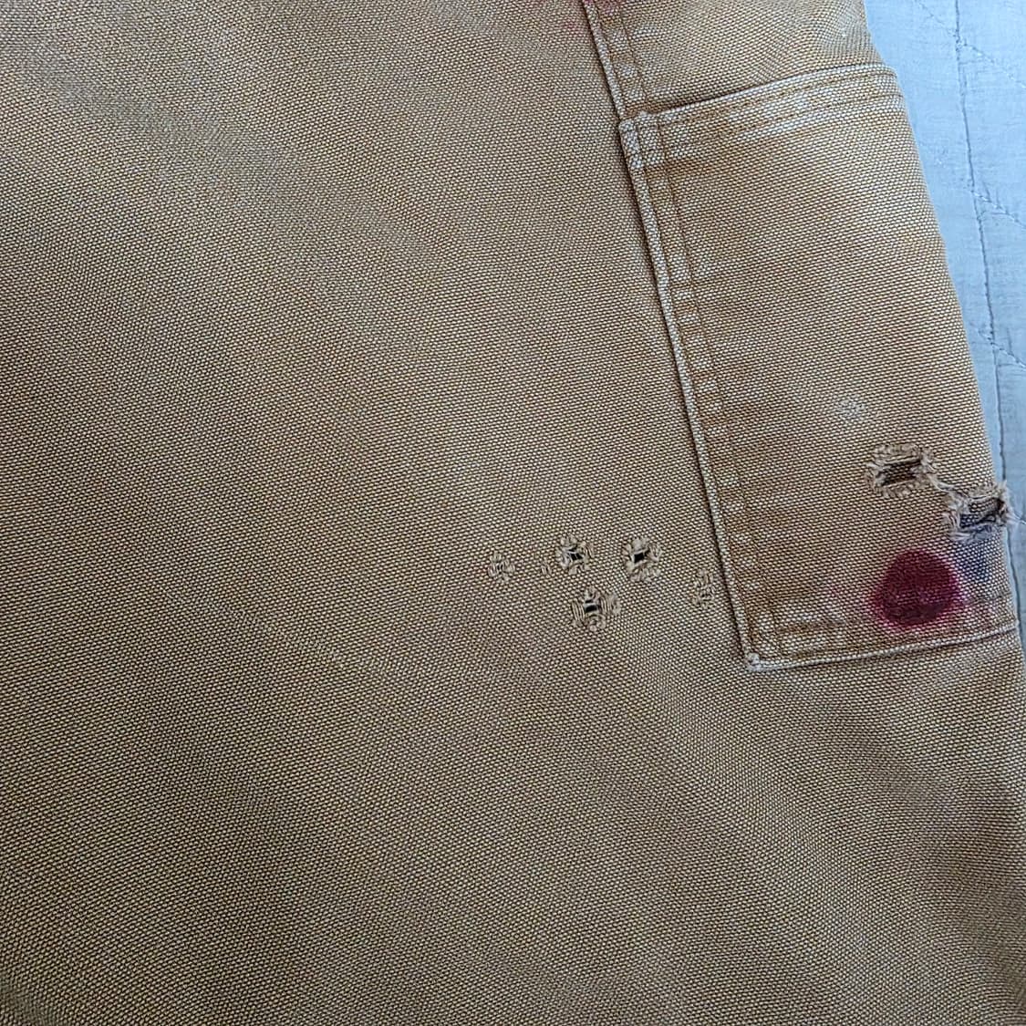 [36X32] 칼하트 더블니 B136 BRN 워크팬츠 트래쉬드 T-5 상품이미지6