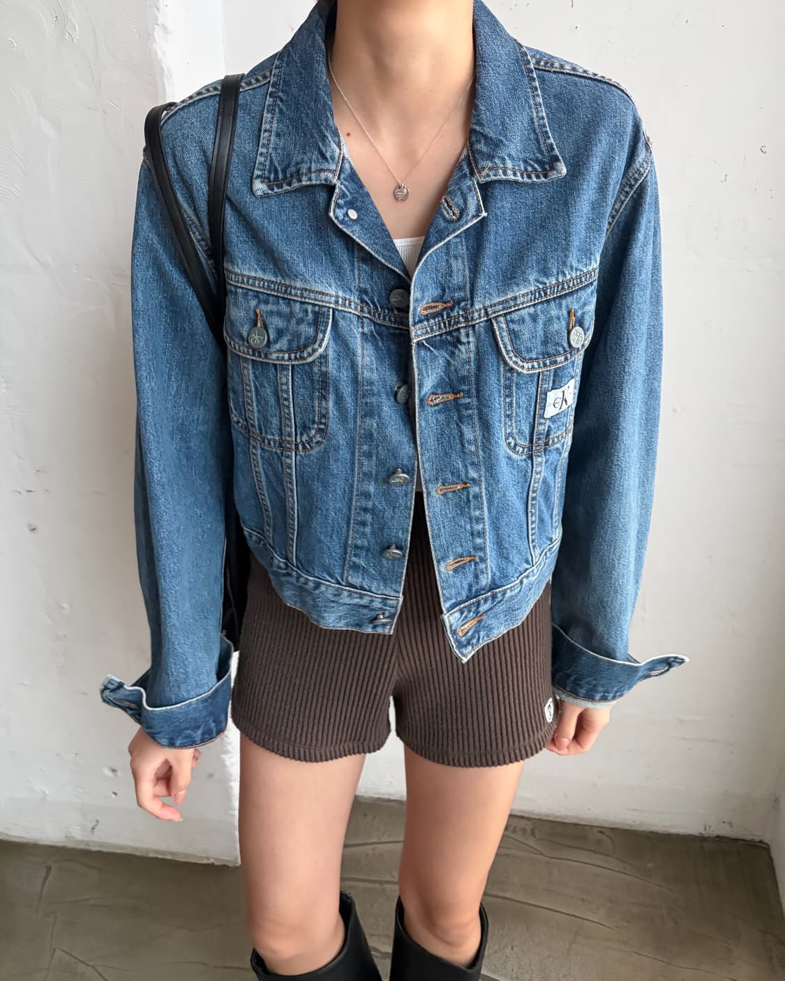 캘빈클라인 크롭 데님 상품이미지1