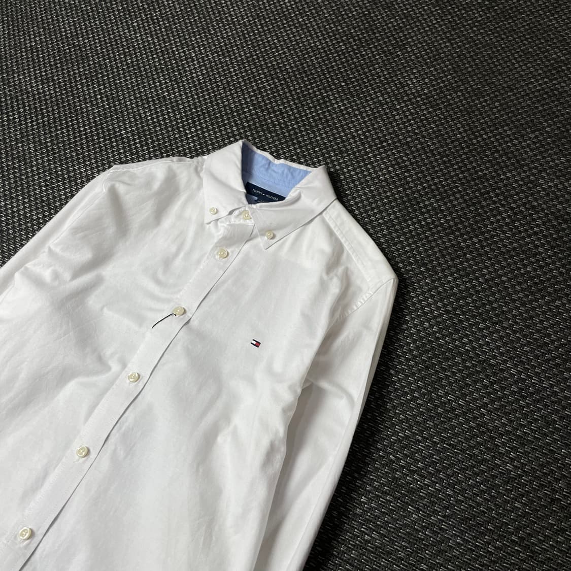 타미힐피거 미니로고 화이트 긴팔 셔츠 S 상품이미지5