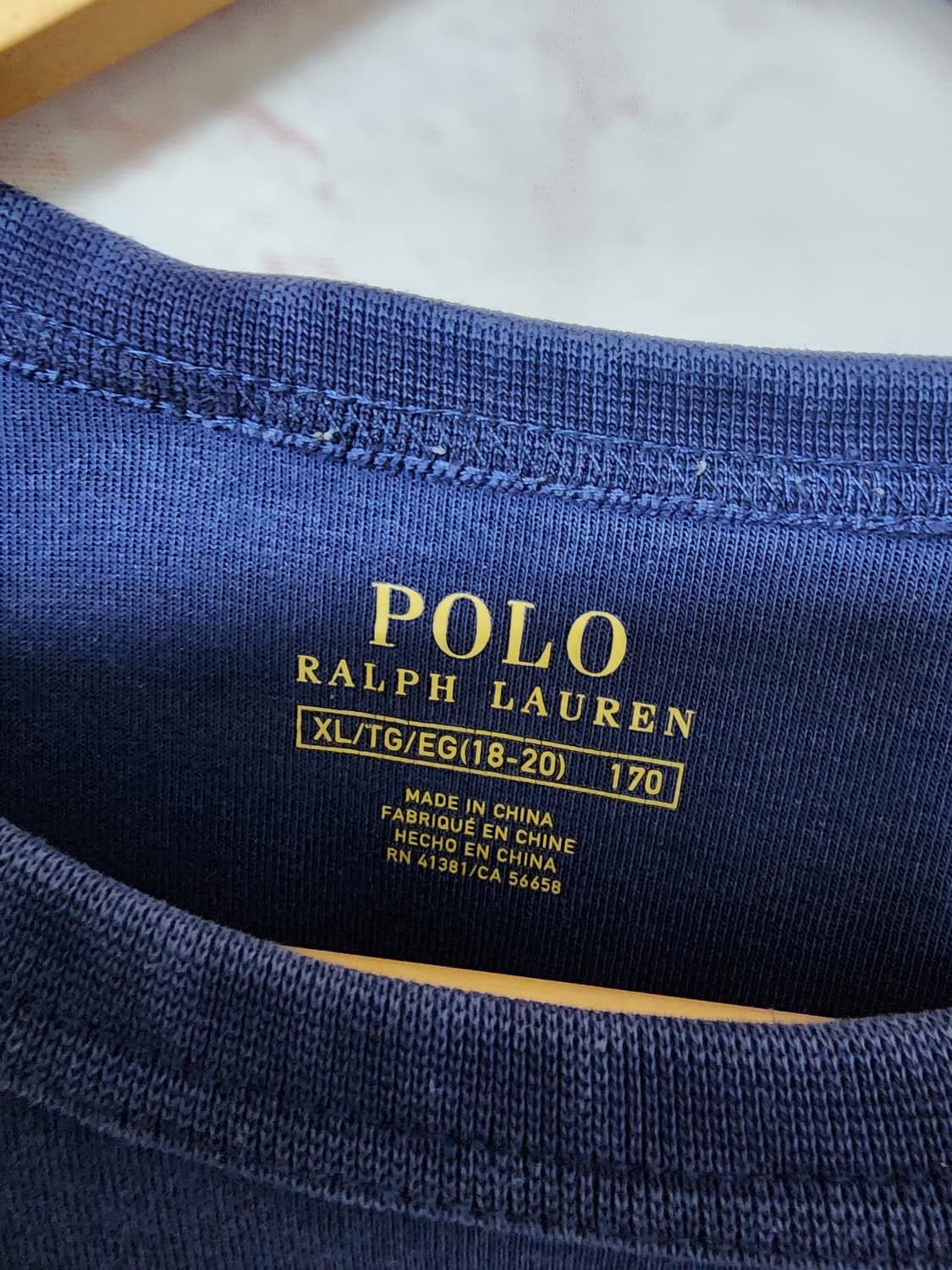 네이비 색상의 폴로 랄프로렌 맨투맨 티셔츠 상품이미지6