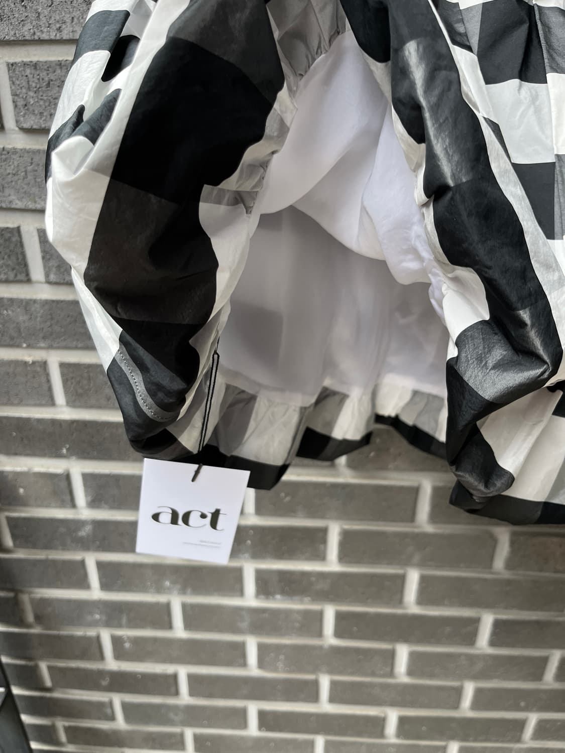 Rene 르네 벌룬 스커트 화이트&블랙 상품이미지3