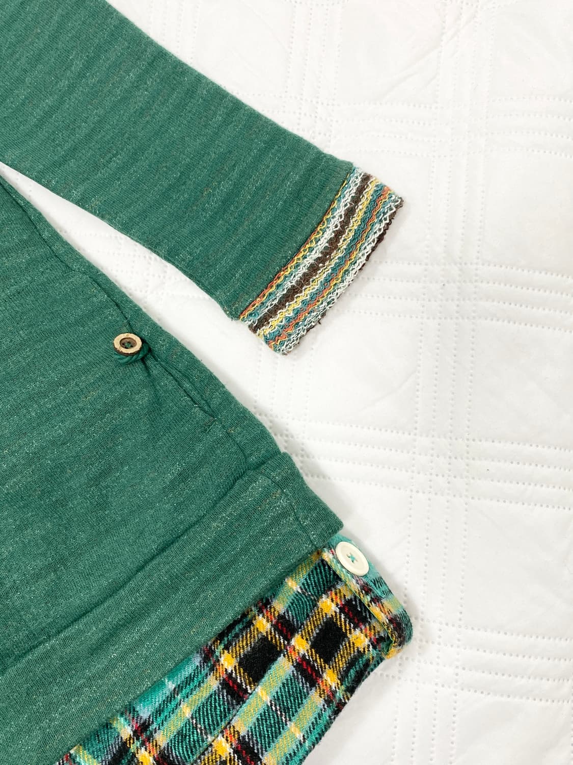 ꒰ঌ 말차 맛 나무 단추 후드 원피스 ໒꒱ 상품이미지3