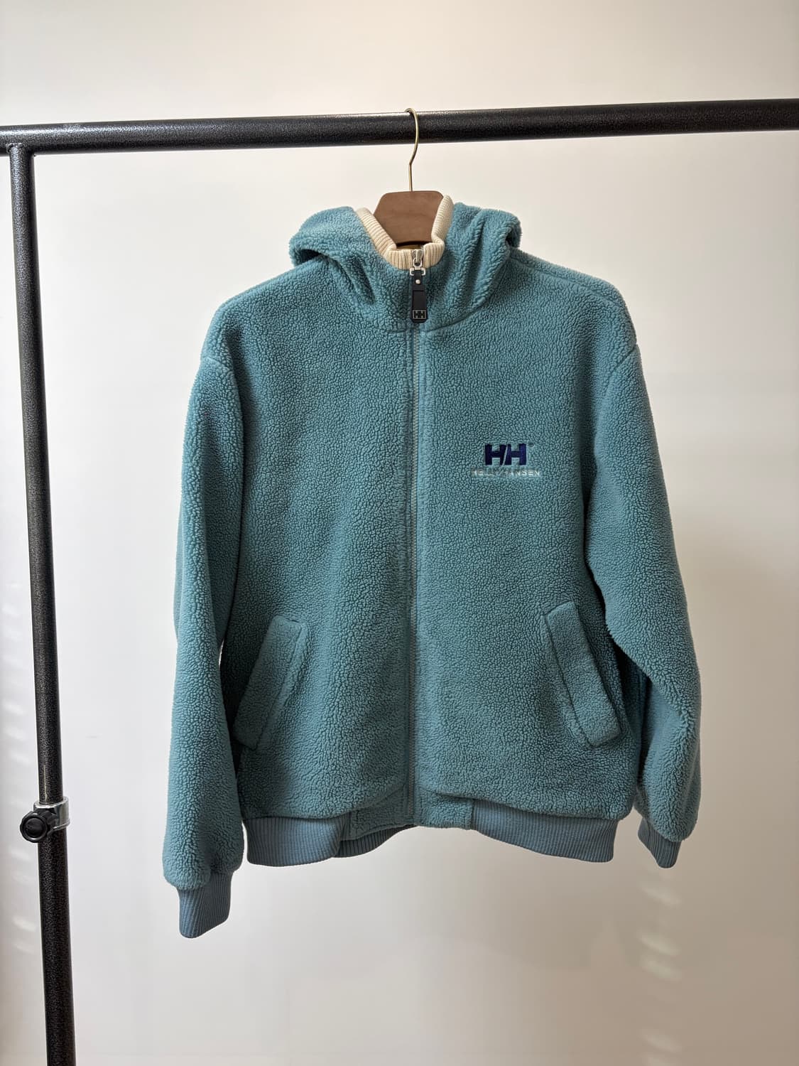 (100) 헬리 한센 블루 플리스 후드 집업 상품이미지1