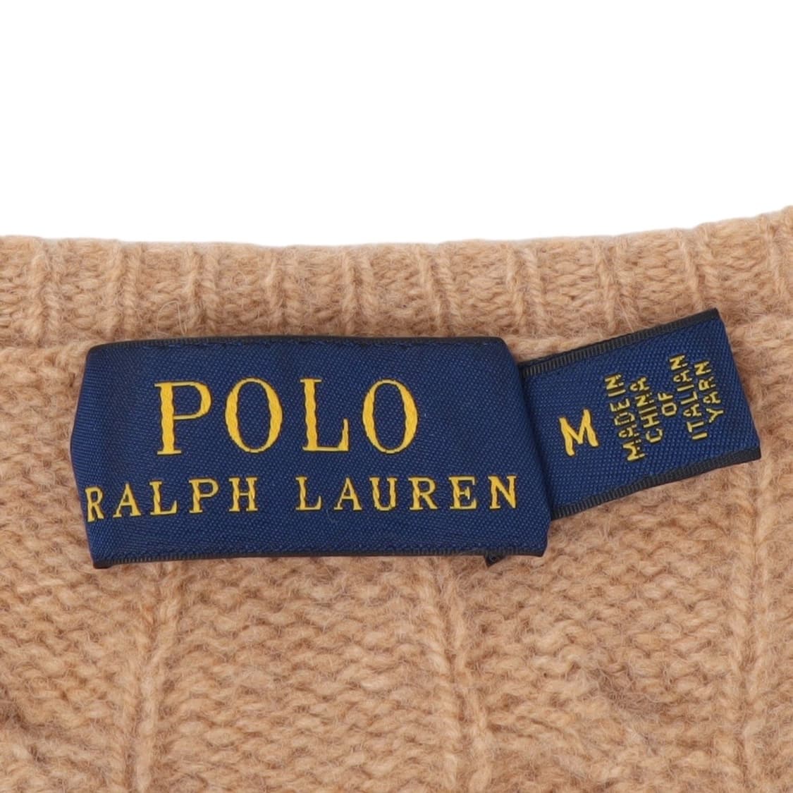 폴로 랄프로렌 베이지 울 캐시미어 브이넥 니트 상품이미지8