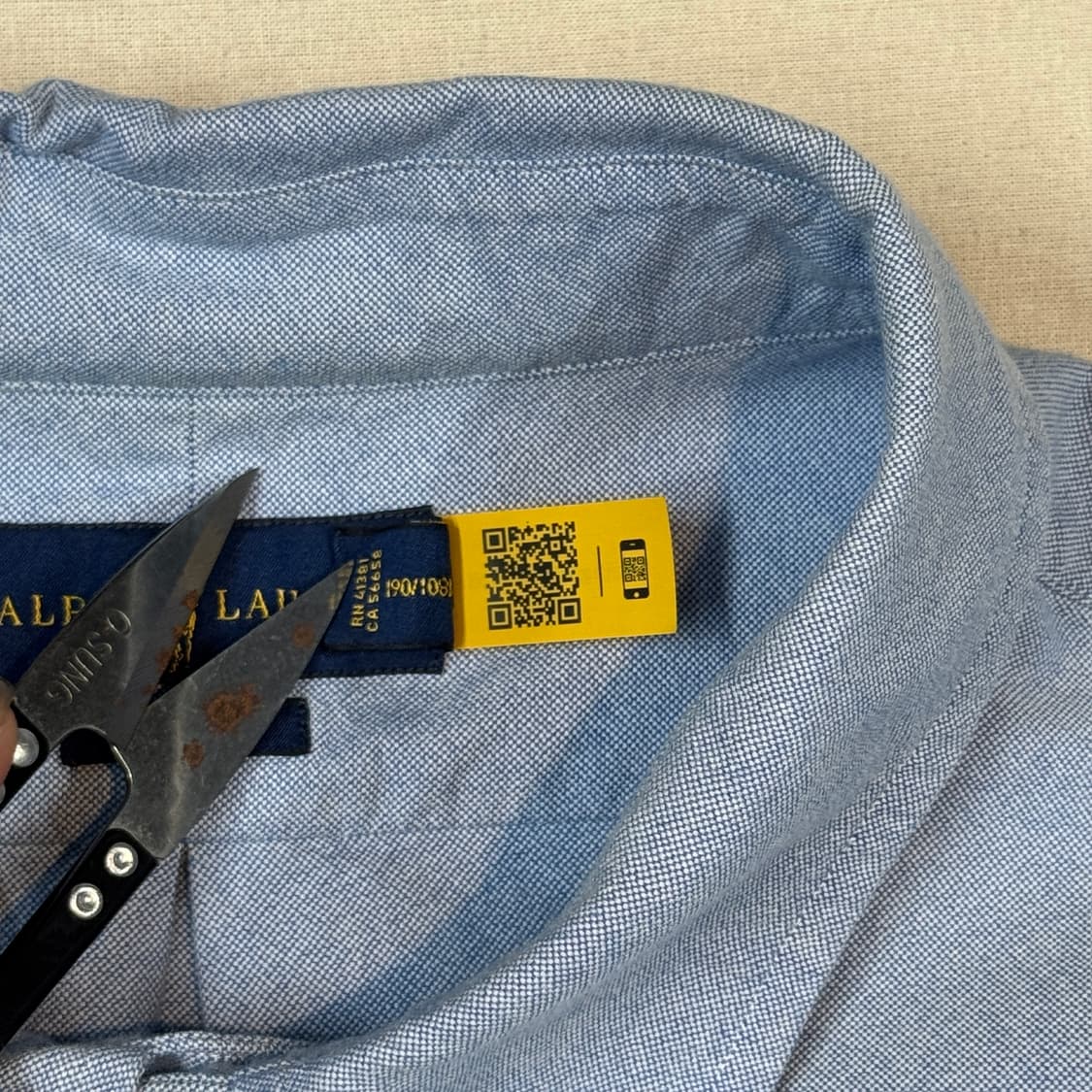 XXL) 폴로 랄프로렌 클래식핏 옥스포드 셔츠 큐알탭 신형 상품이미지7