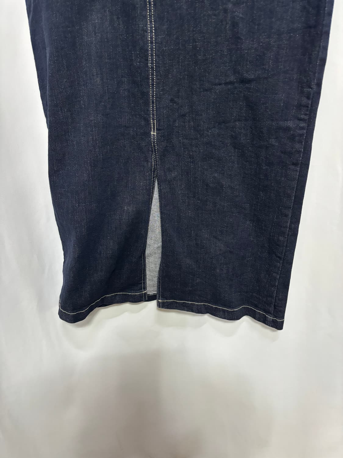 하울룩(Howluk)생지 데님 진청 롱스커트 L 상품이미지3