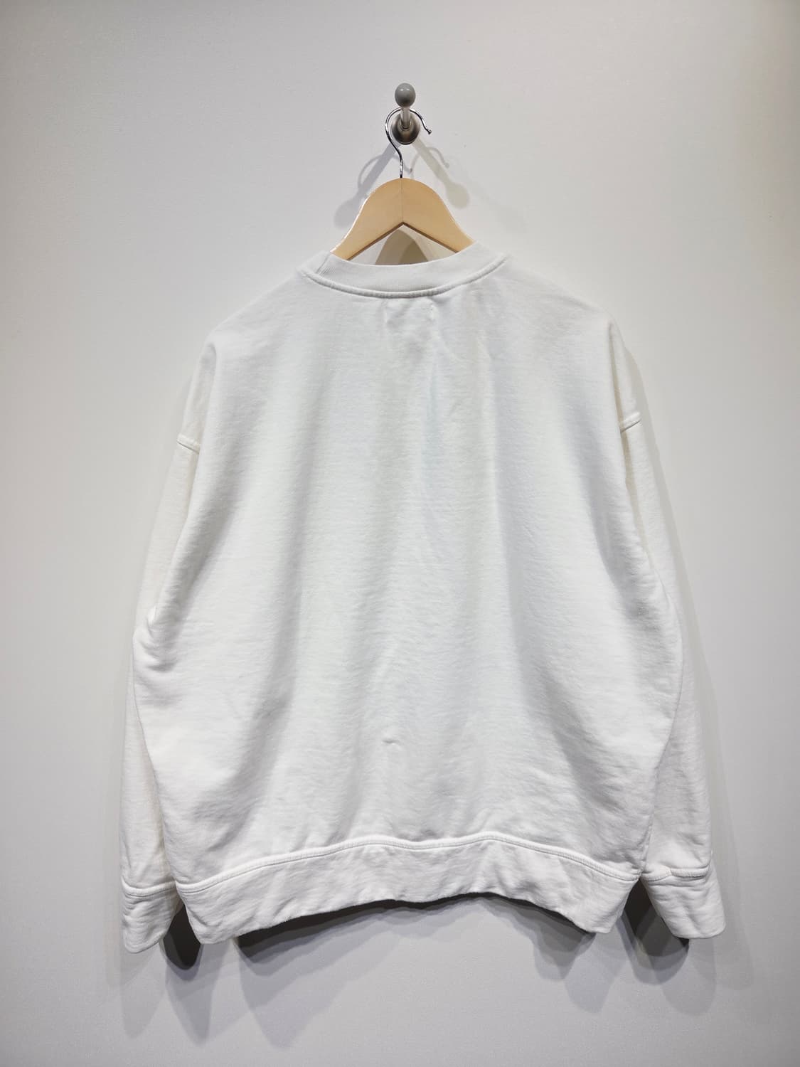 질샌더 화이트 로고 프린트 오버핏 맨투맨_XL 상품이미지6