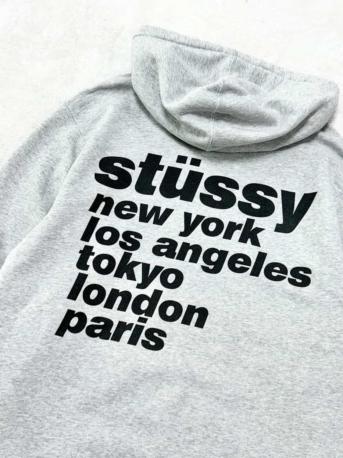 스투시 빅로고  그레이 후드 상품이미지8