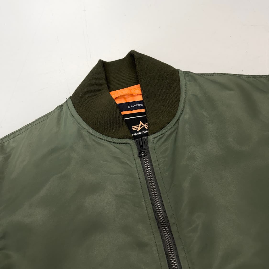 알파인더스트리 제팬 ma-1 항공 자켓 카키 상품이미지3