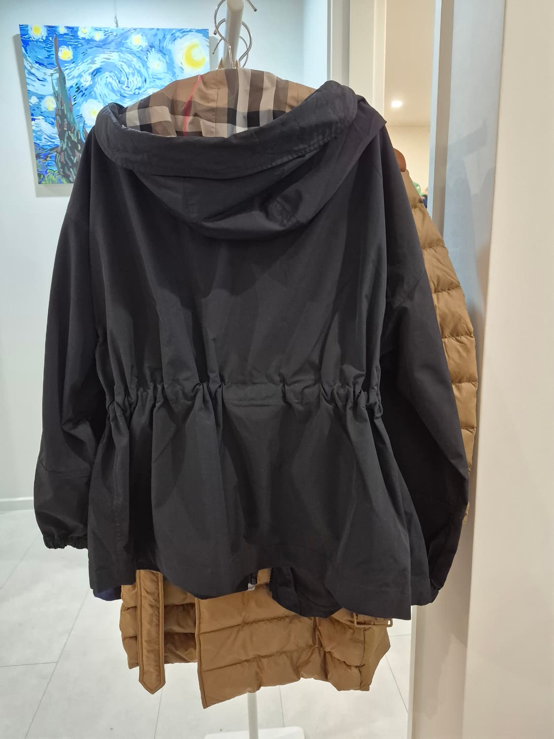 새상품))버버리 BIRLEY 드로스트링 후드 자켓 블랙 상품이미지8