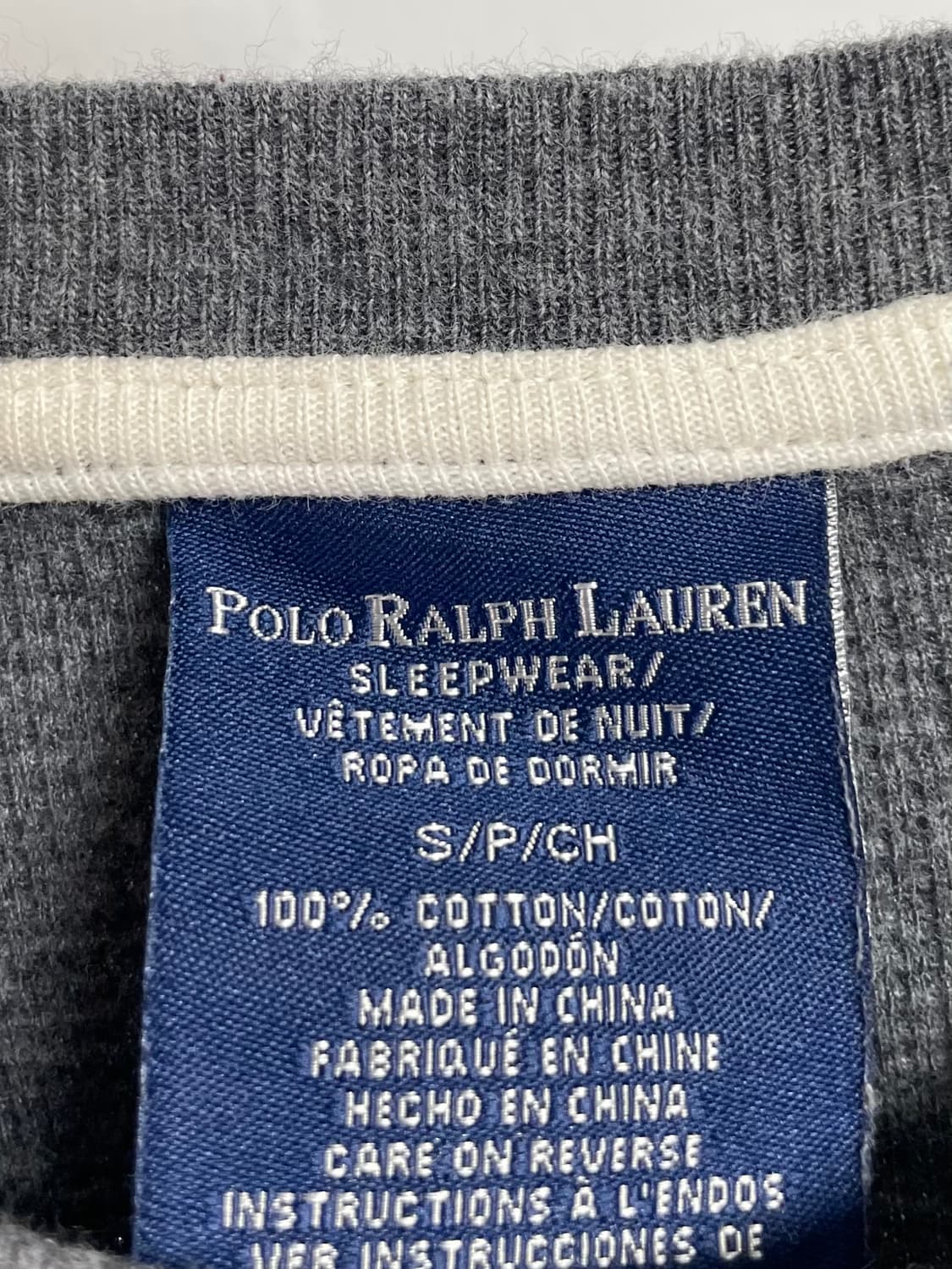 폴로 랄프로렌 그레이 와플 롱슬리브 (on.598) 상품이미지4