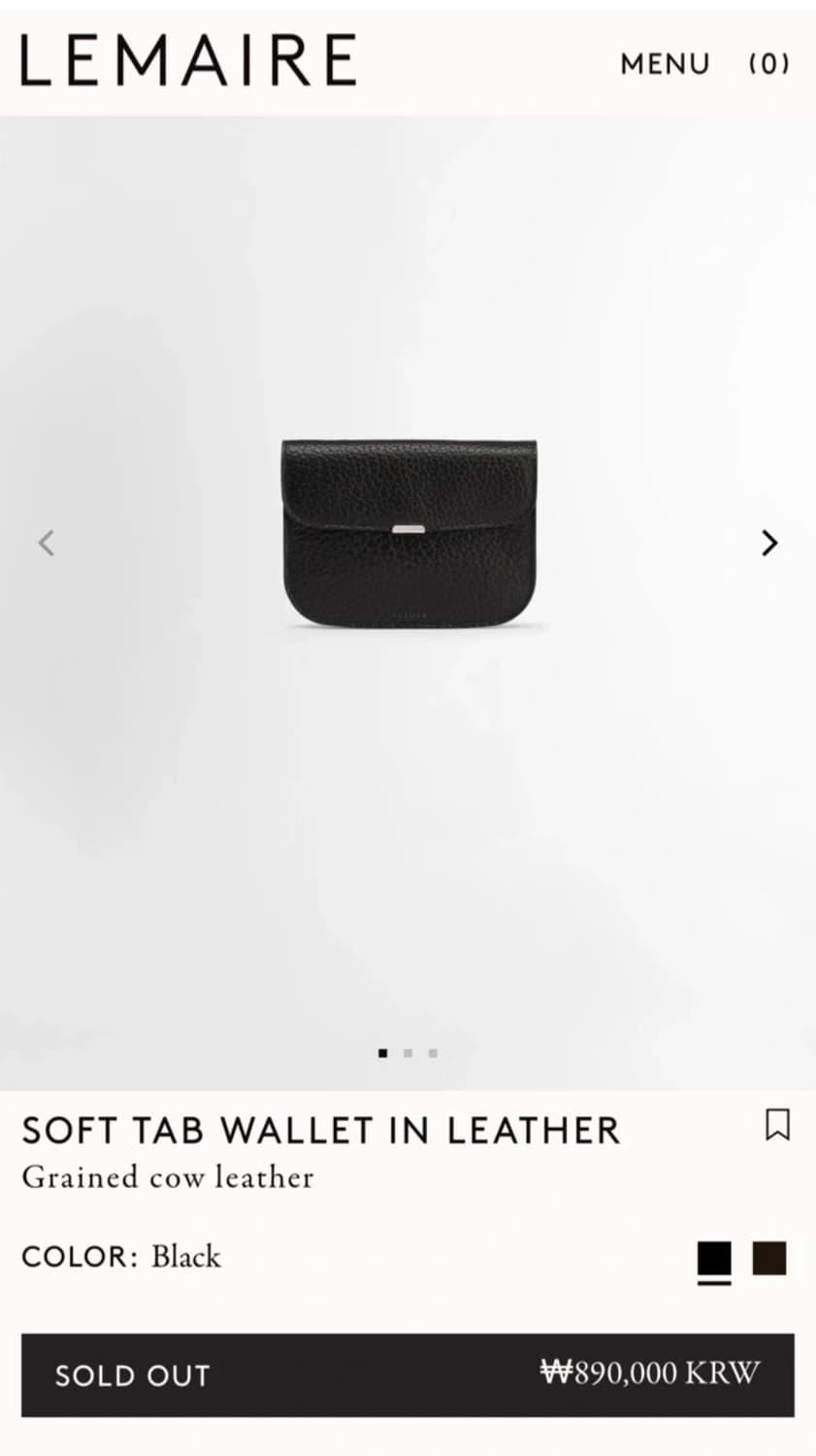 르메르 소프트탭 월렛 벨벳모스 상품이미지9