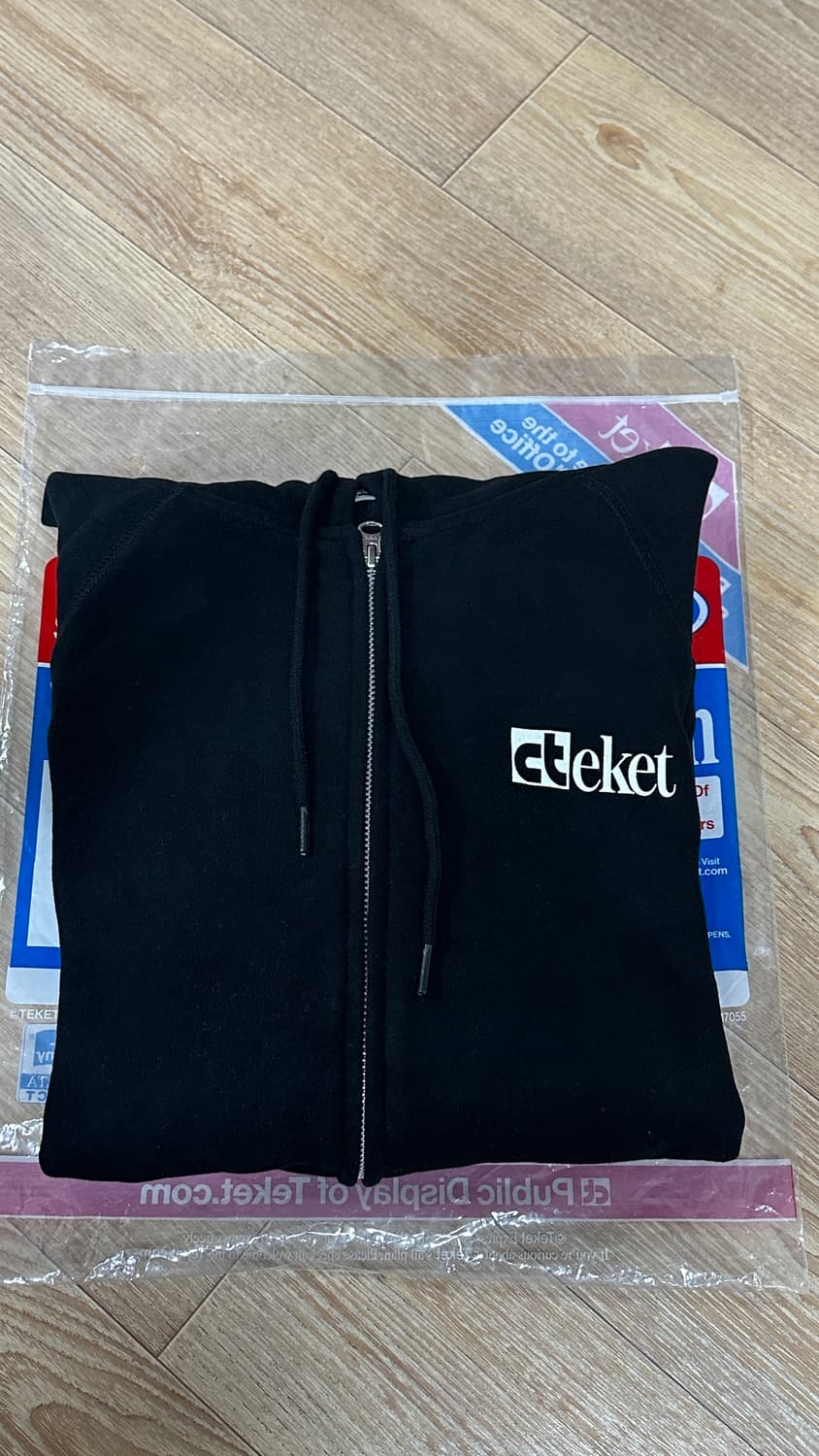 테켓 후드집업 블랙 M 상품이미지5