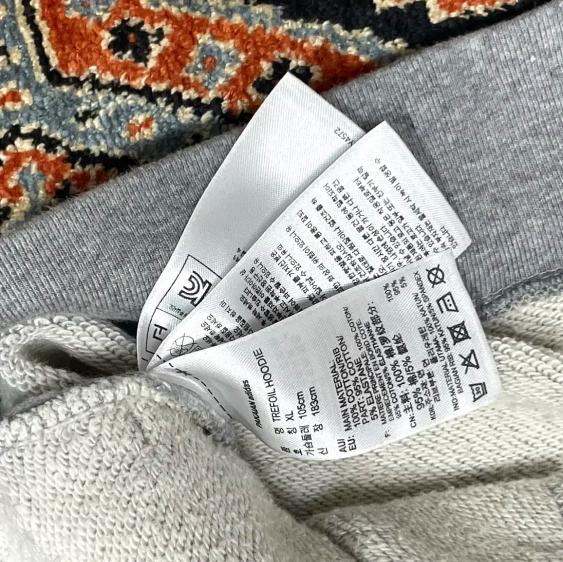 아디다스 오리지날 파이어버드 그레이 후드티셔츠 남성XL 상품이미지7