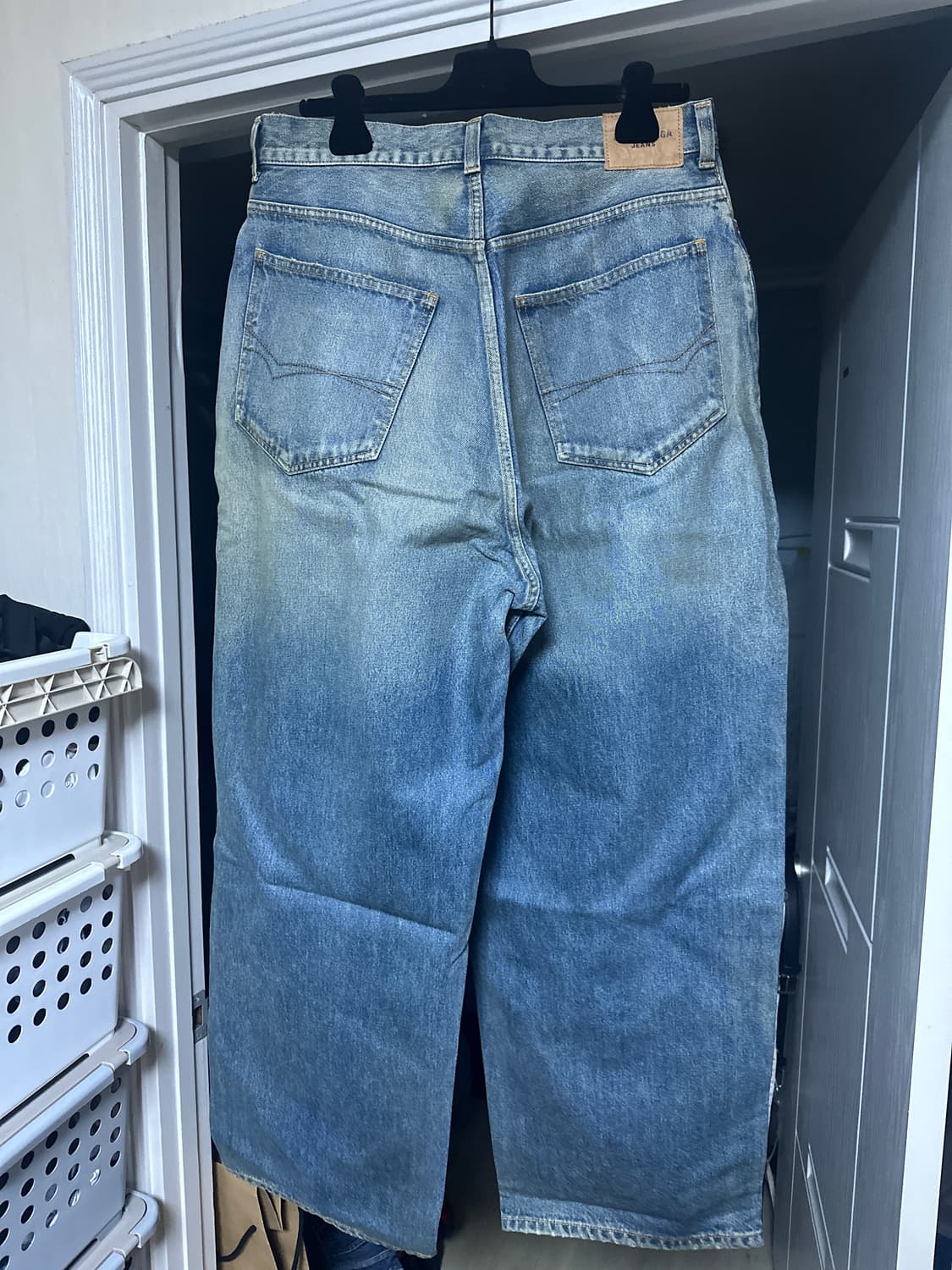 [S] 발렌시아가 코티드 라지배기 데님 팬츠 상품이미지3