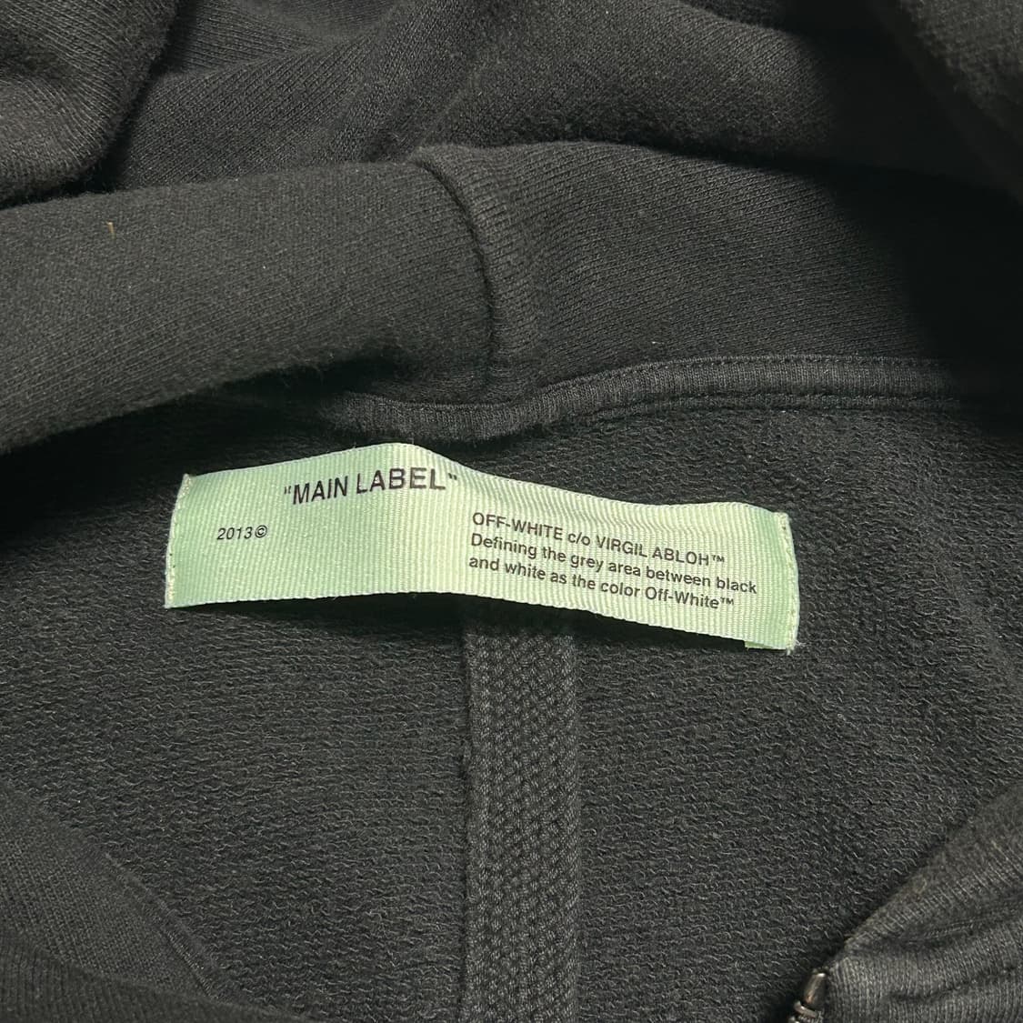 L 오프화이트 19S/S 유화 애로우 블랙 후드 집업 상품이미지4