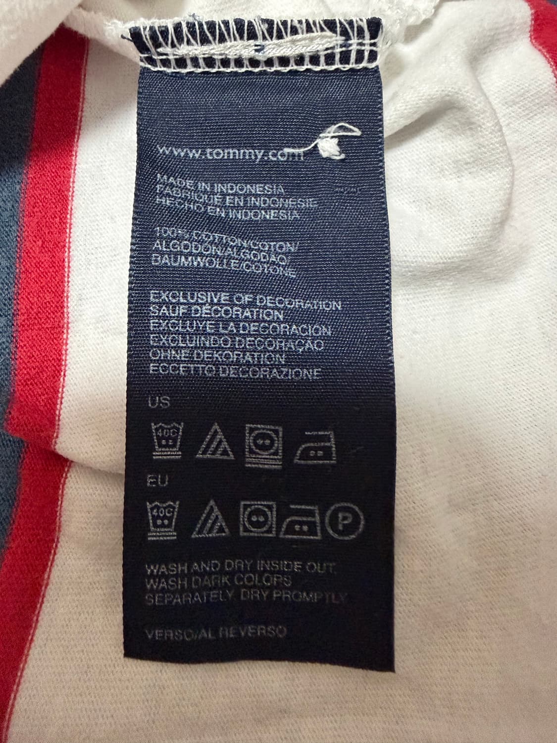 [XL] 타미힐피거 빅사이즈 스트라이프 반팔 카라티 상품이미지4