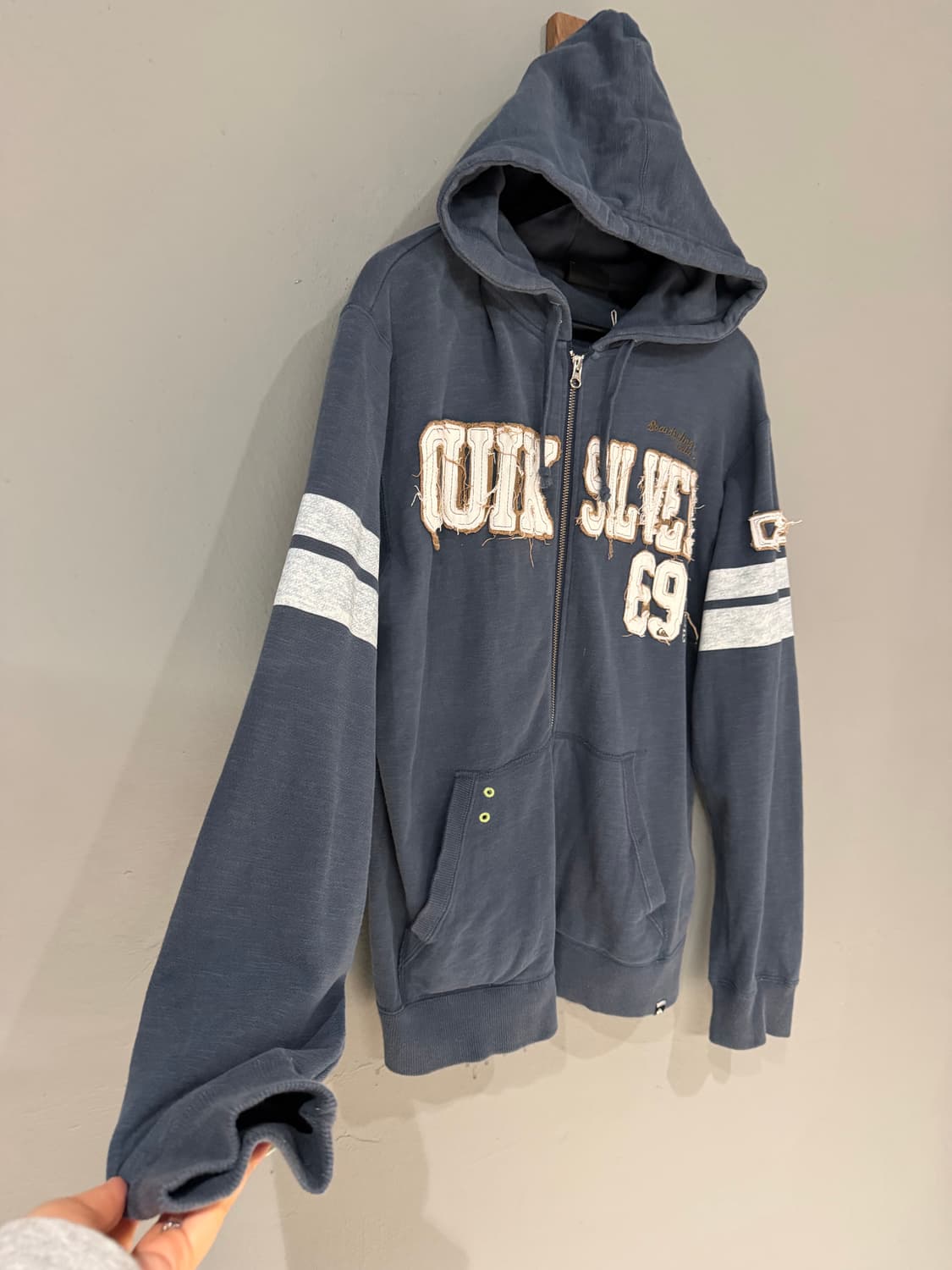 Quiksilver logo oversized hood zip-up 상품이미지9