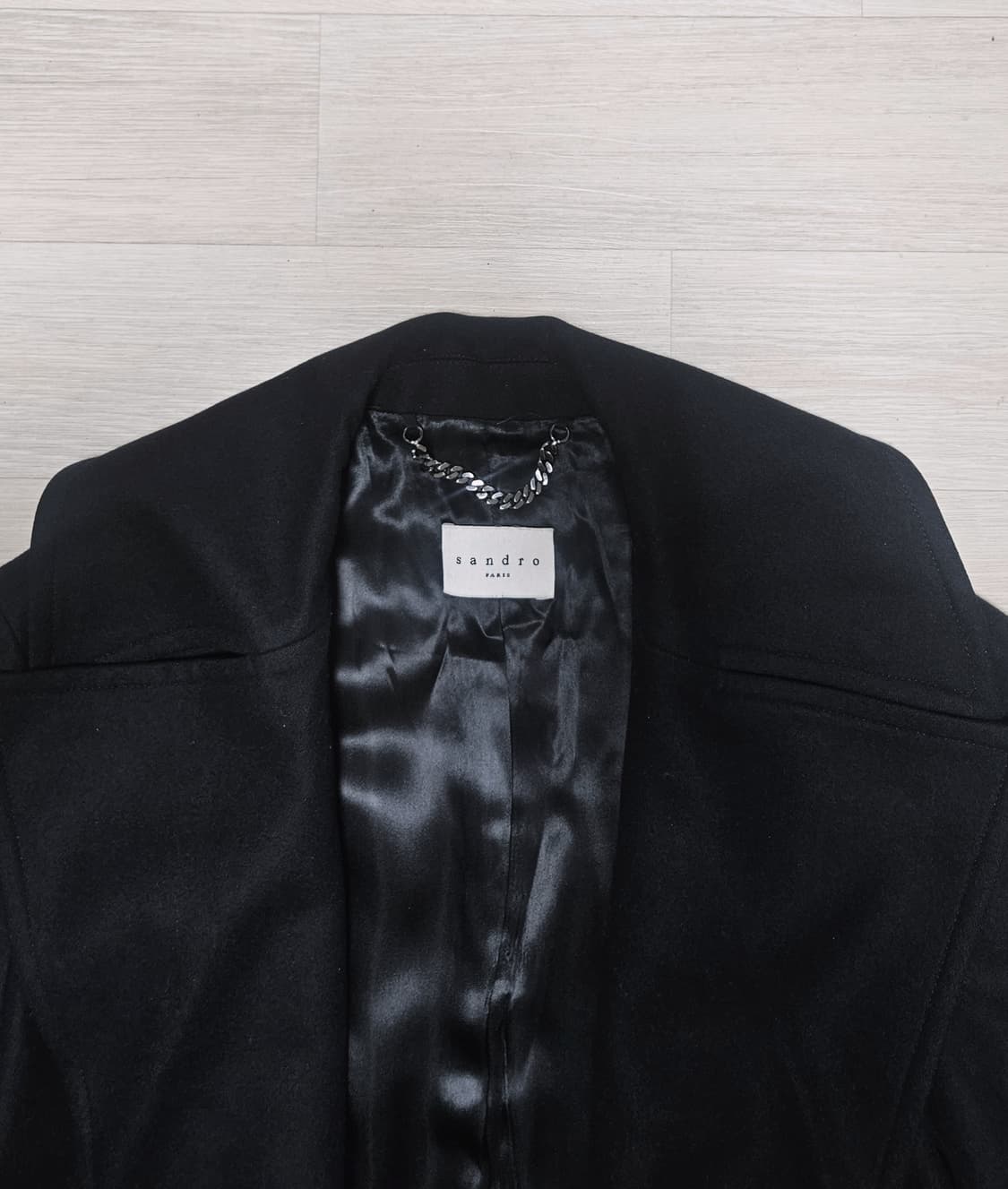 백화점구입 산드로 블랙 코트 100(M) 정품 상품이미지4