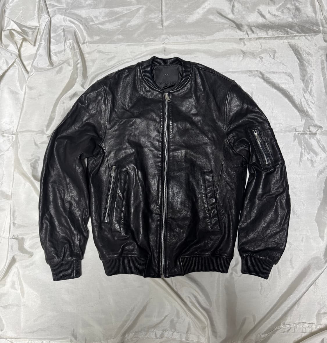 (예약)Pocket Detail Leather Jacket 상품이미지1