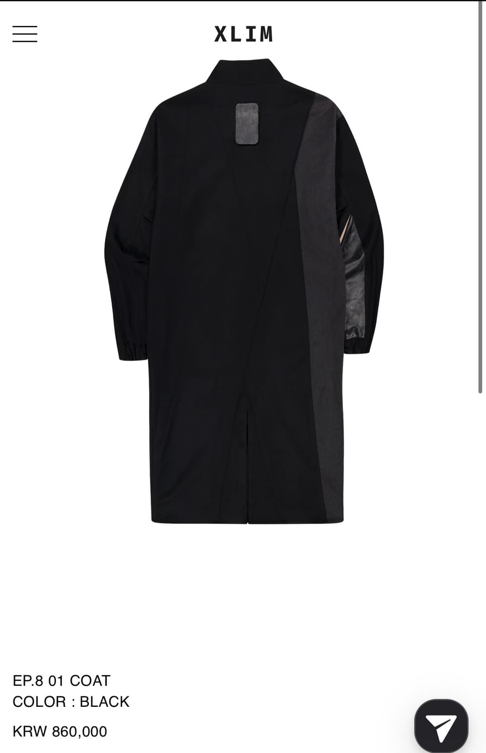 [XL] XLIM EP.8 01 COAT 엑슬림 코트 상품이미지2