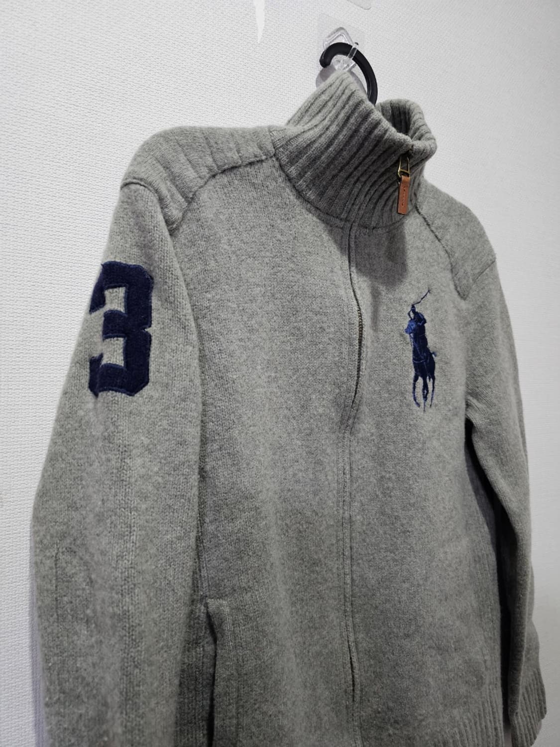 폴로 POLO 빅포니 그레이 니트집업 90 / S 상품이미지2