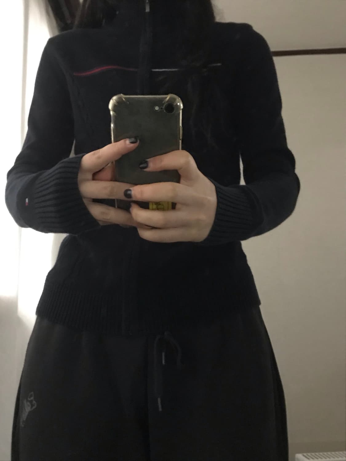 타미힐피거 네이비 딱붙핏 니트집업 상품이미지3