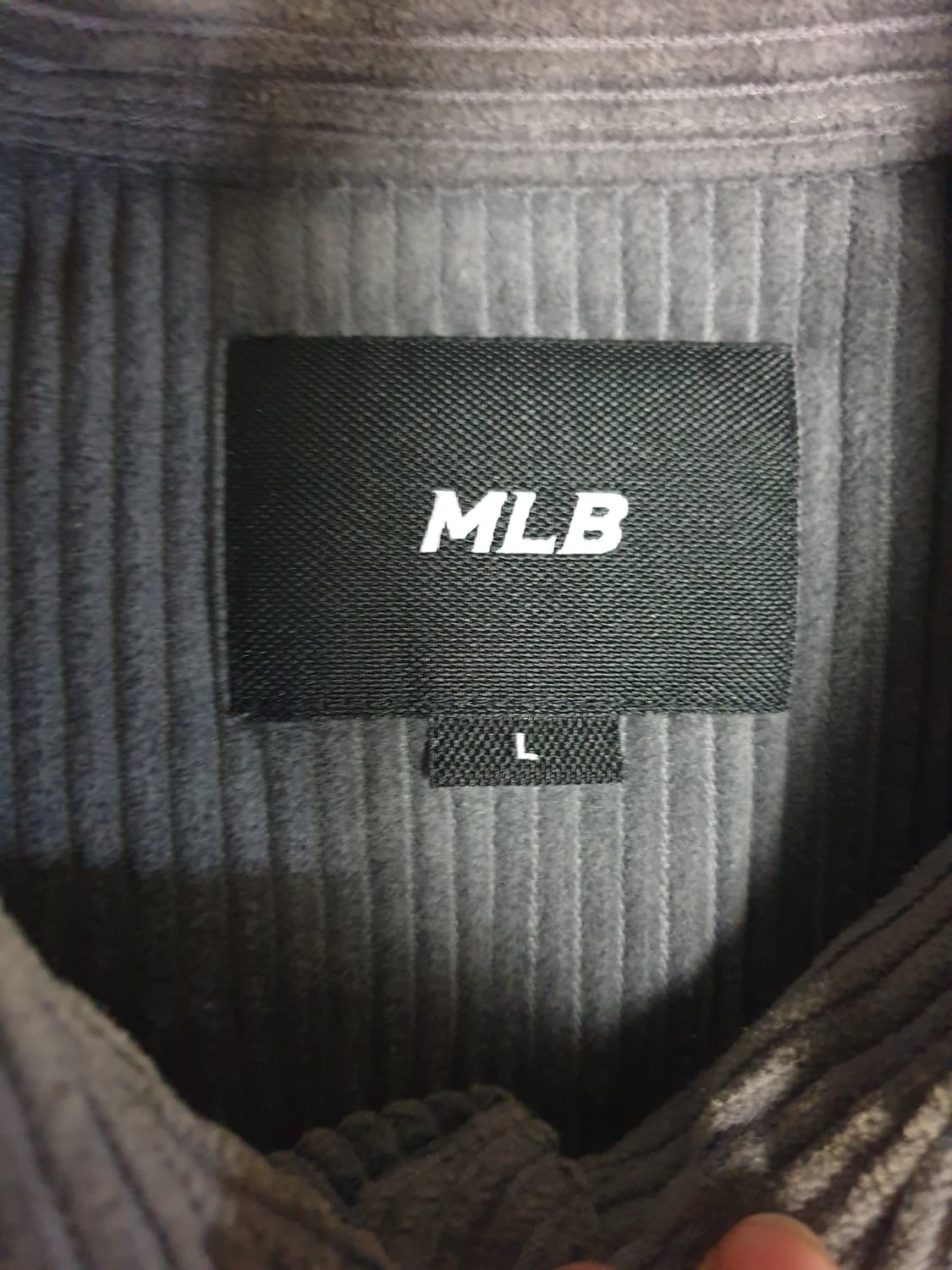 MLB LA다저스 미디움 로고 코듀로이 긴팔셔츠 다크 그레이 (L) 상품이미지5