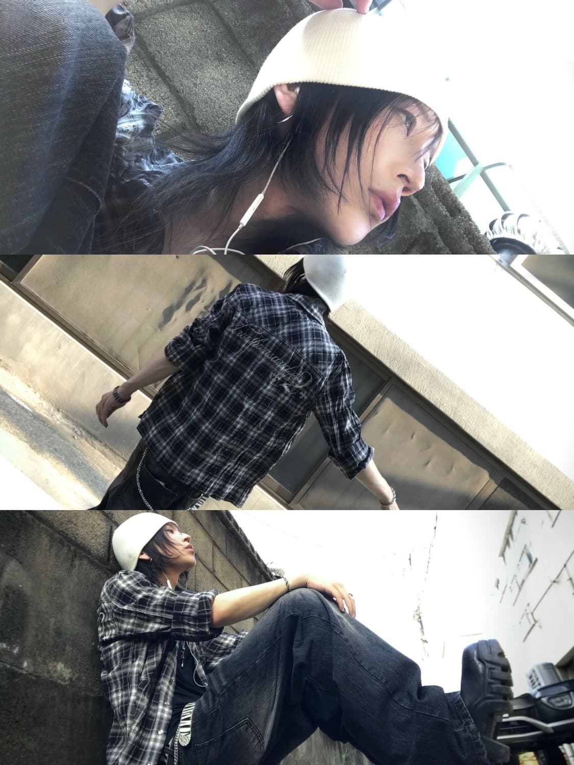(2002)Line stone check shirts 상품이미지8