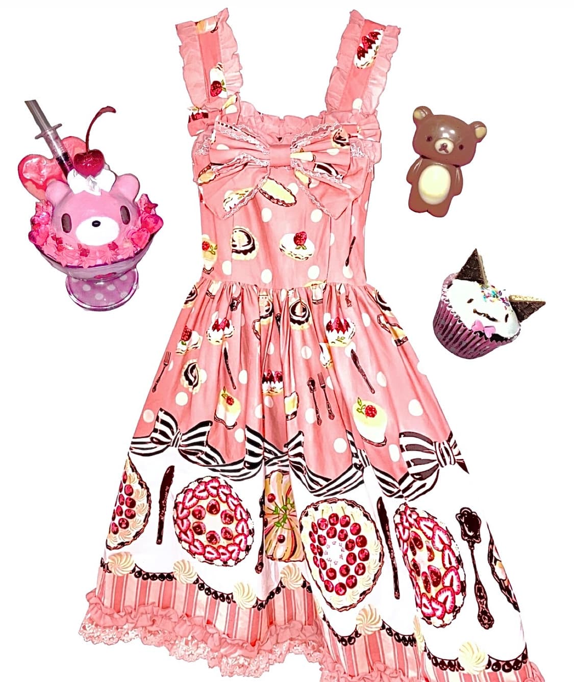 BODYLINE 바디라인 디저트 패턴 점스카 jsk 로리타 히메갸루 상품이미지1