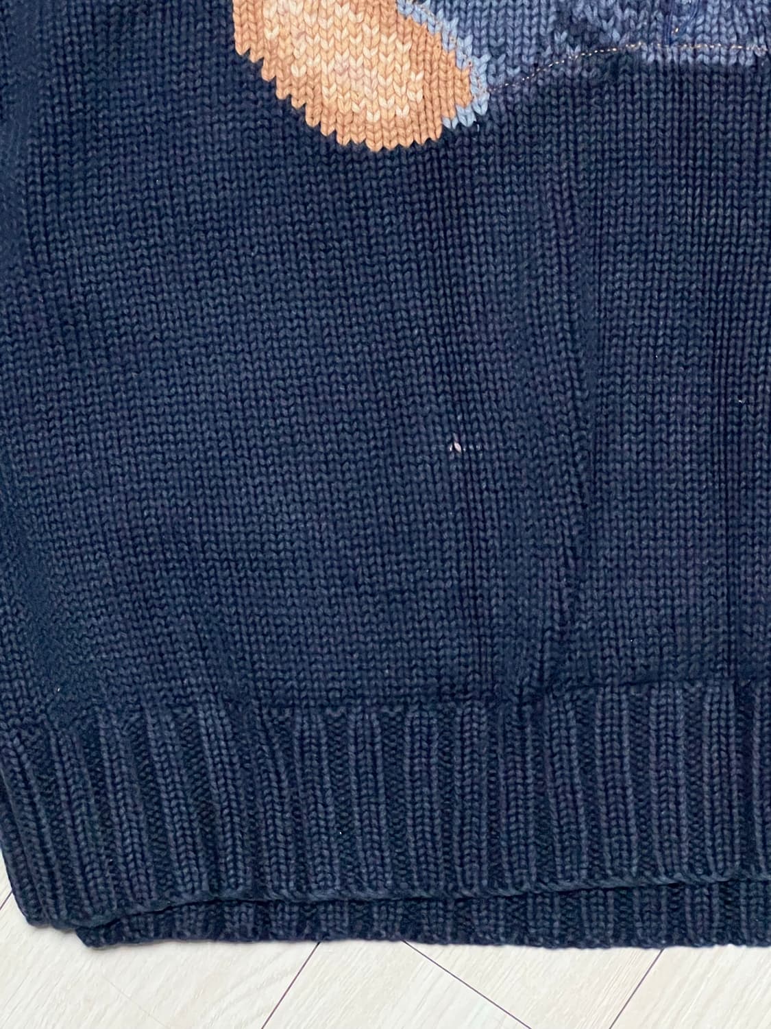 90s폴로랄프로렌성조기베어니트네이비XL 상품이미지2