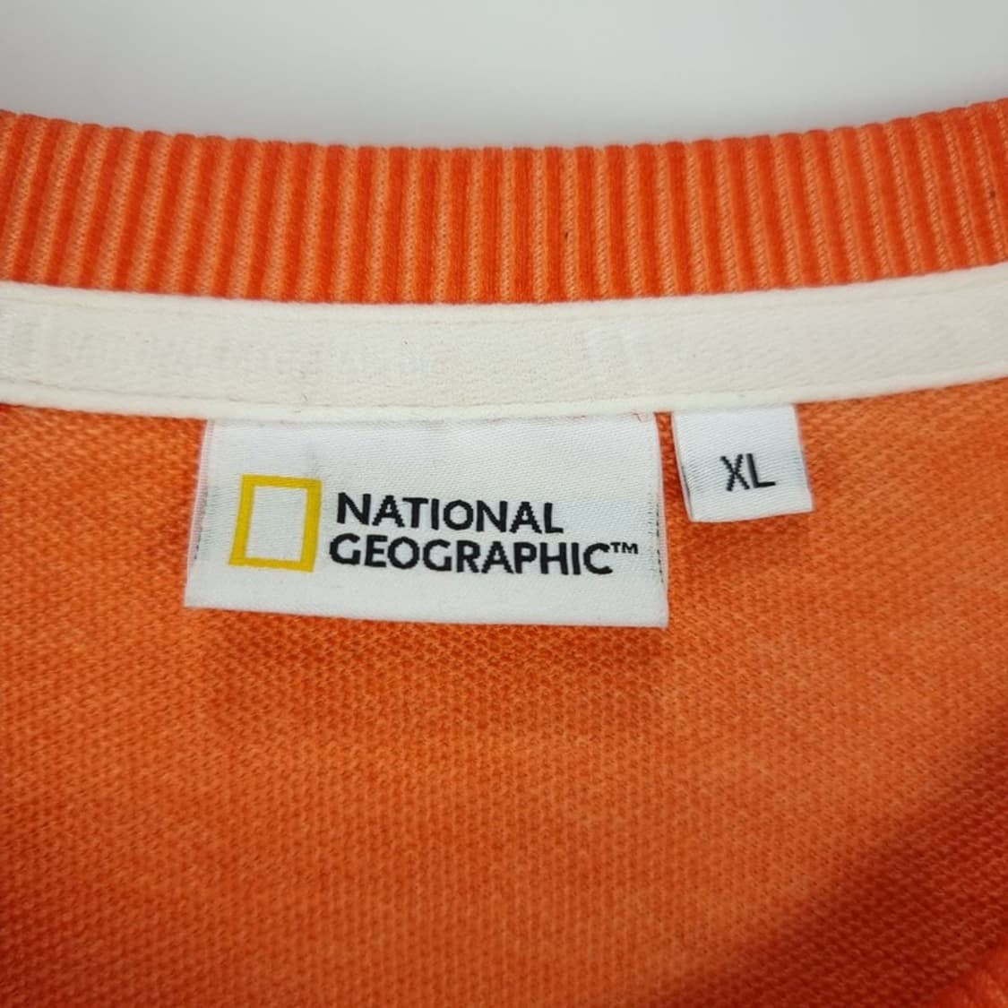 [네셔널지오그래픽] 빈티지 워시드 소매 포캣 맨투맨 오렌지 M19330 상품이미지8