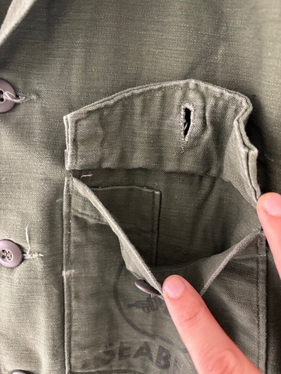 60's U.S Army og-107 Utility Shirt. 상품이미지5